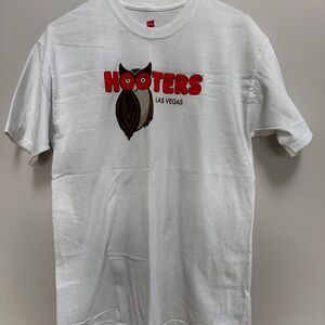Hanes ComfortSoft White Tee with Red Logo